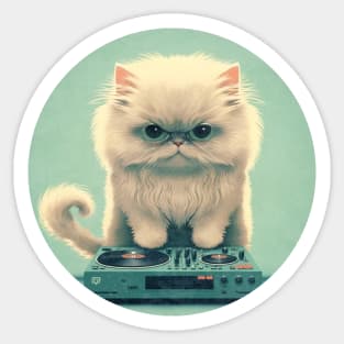 DJ Persian Cat Sticker